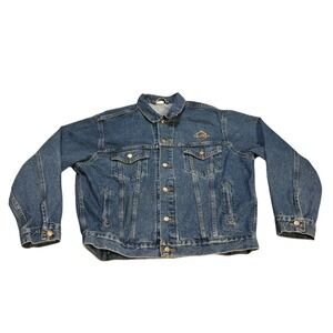 Hard Rock Cafe Mexico Denim Jacket Blue Womens Medium Classic Vintage‎
